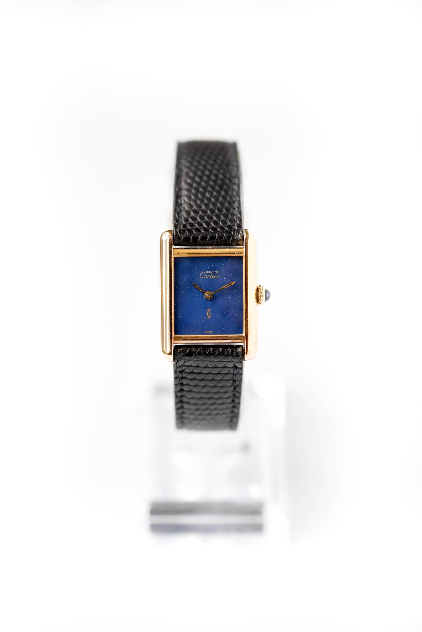 Cartier Tank Must médium bleue - mécanique