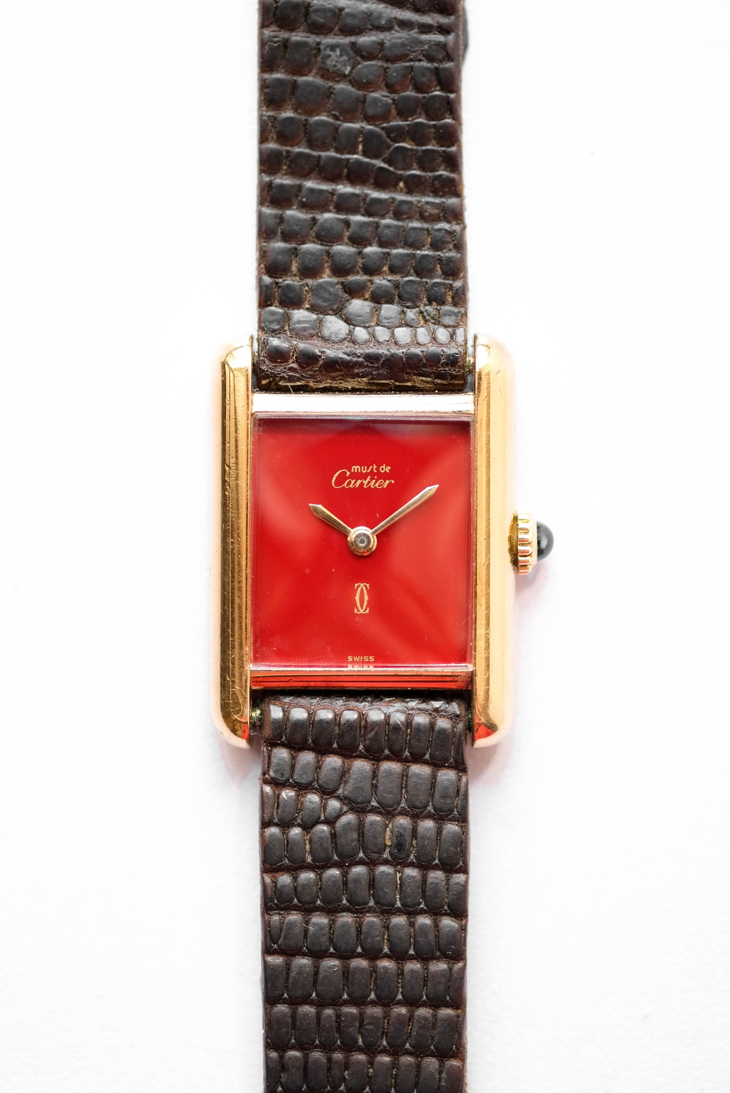 Cartier Tank Must médium rouge - mécanique