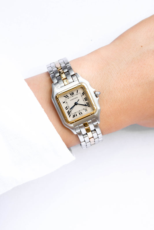 Cartier Panthère yellow gold & steel - Medium - 1990s
