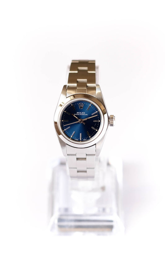Rolex Oyster Perpetual blue - ref. 67180 (papers) - 1997