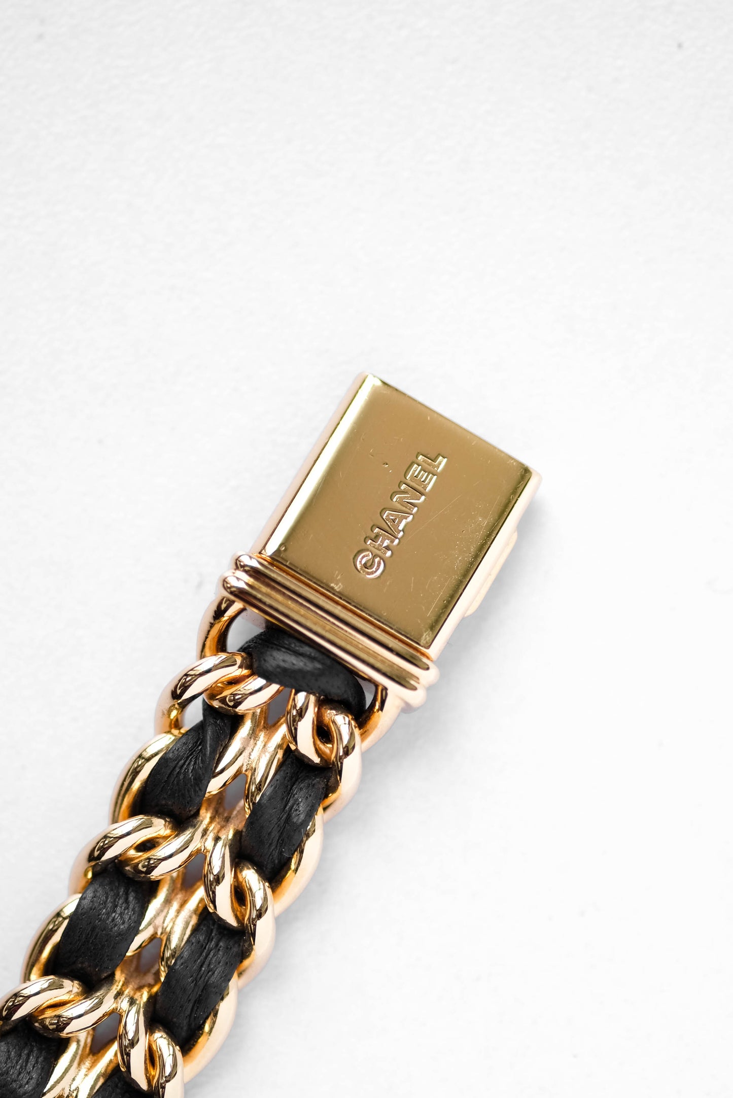 Chanel Première plaquée or & cuir