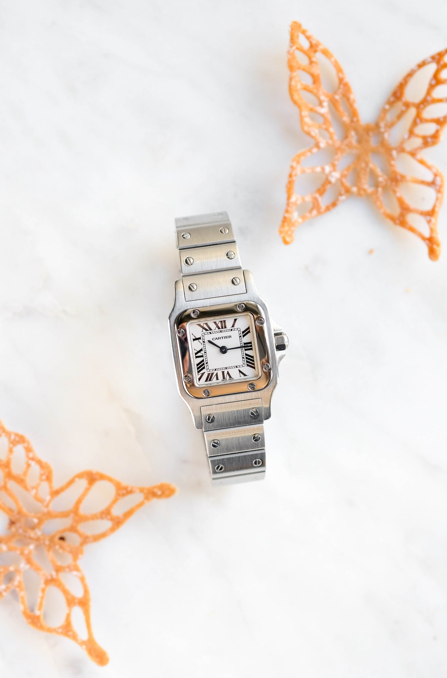 Cartier Santos galbée acier - small