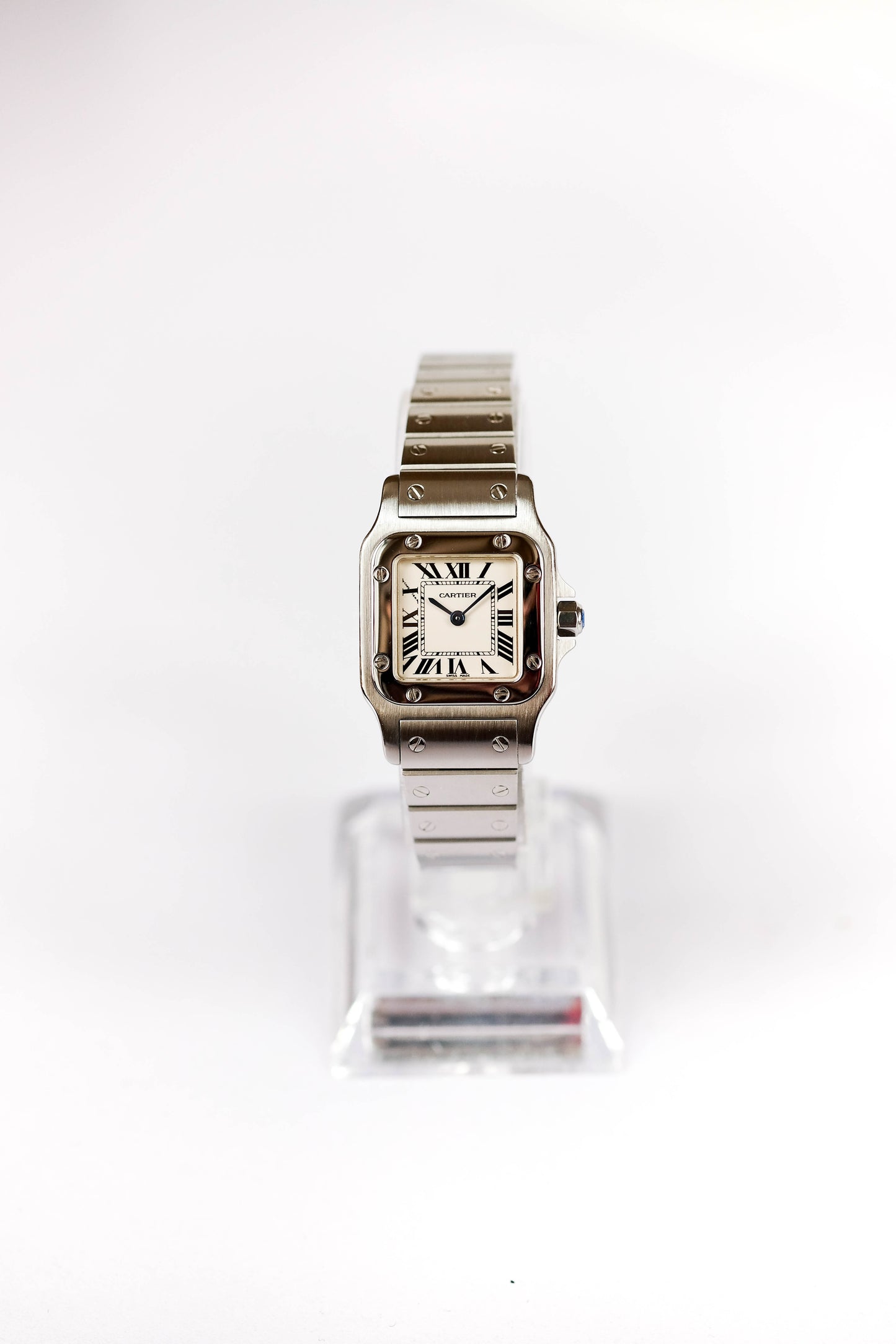 Cartier Santos galbée acier - small
