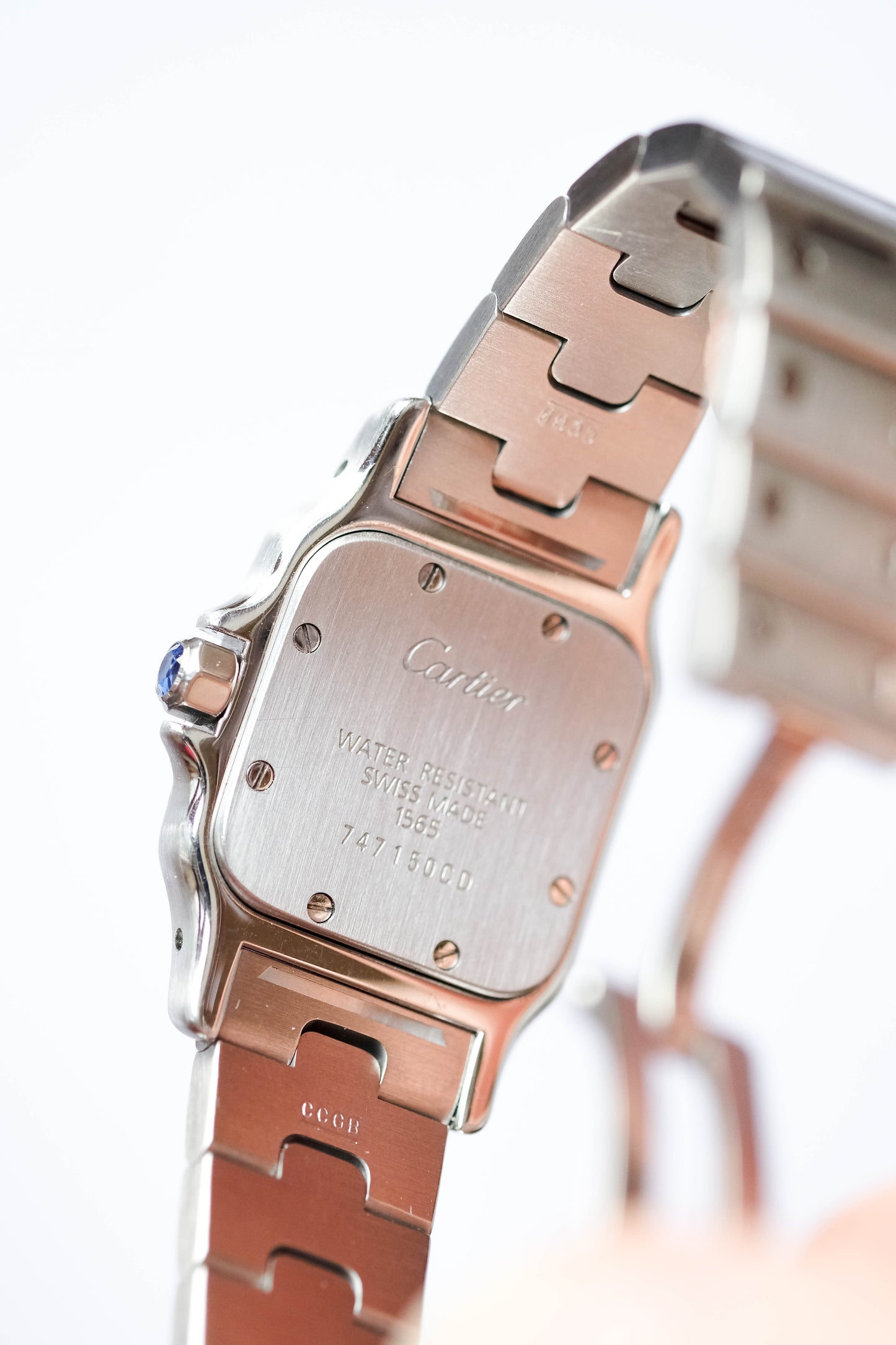 Cartier Santos galbée acier - small