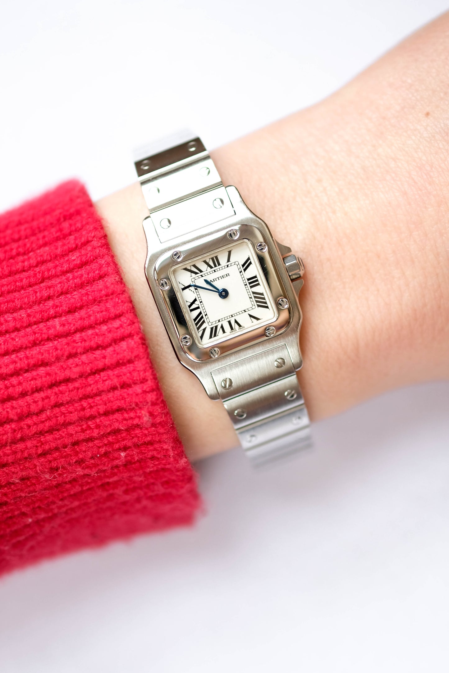 Cartier Santos galbée acier - small
