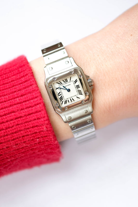Cartier Santos galbée acier - small