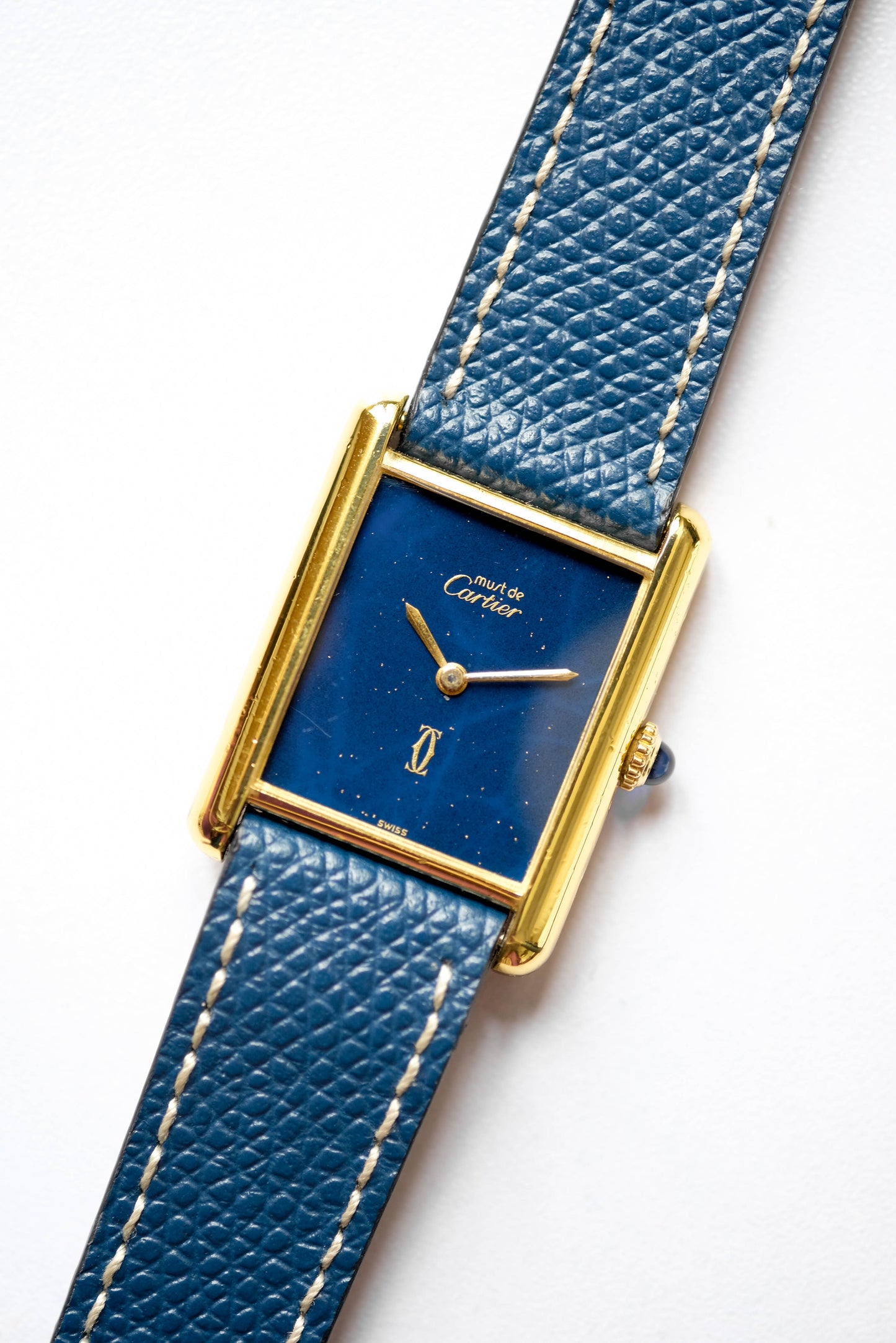 Cartier Tank Must bleue - mécanique