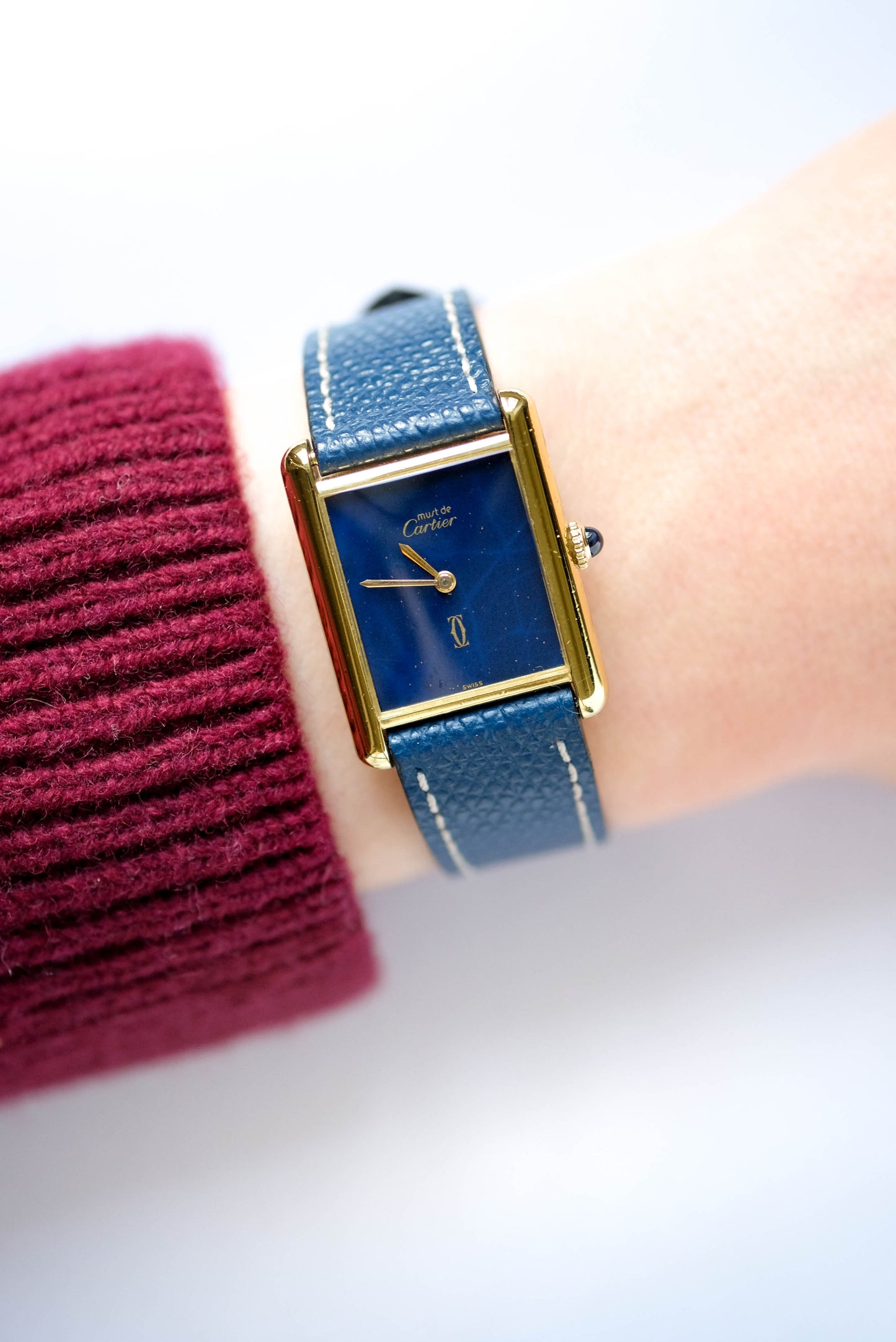 Cartier Tank Must bleue - mécanique