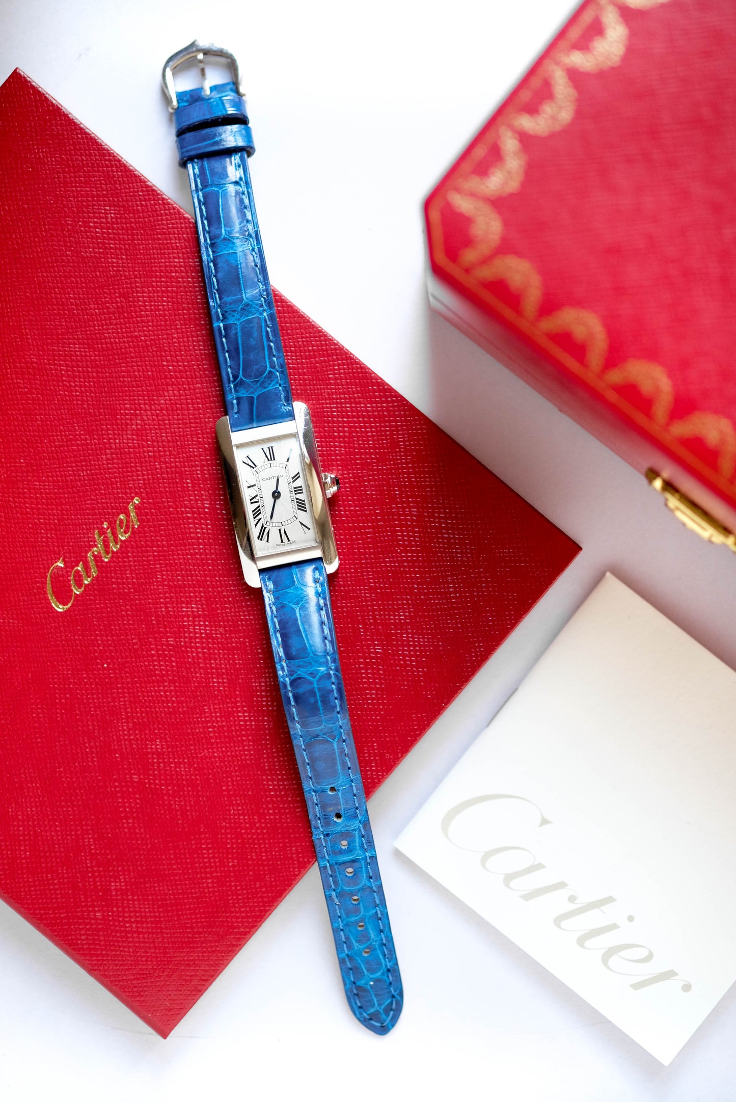 Cartier Tank Américaine - or blanc - full set 2014