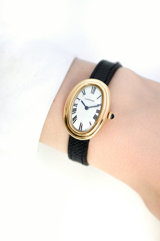 Cartier Baignoire "Double Godron" Yellow gold - ref. 78094 - Mechanical - c. 1980