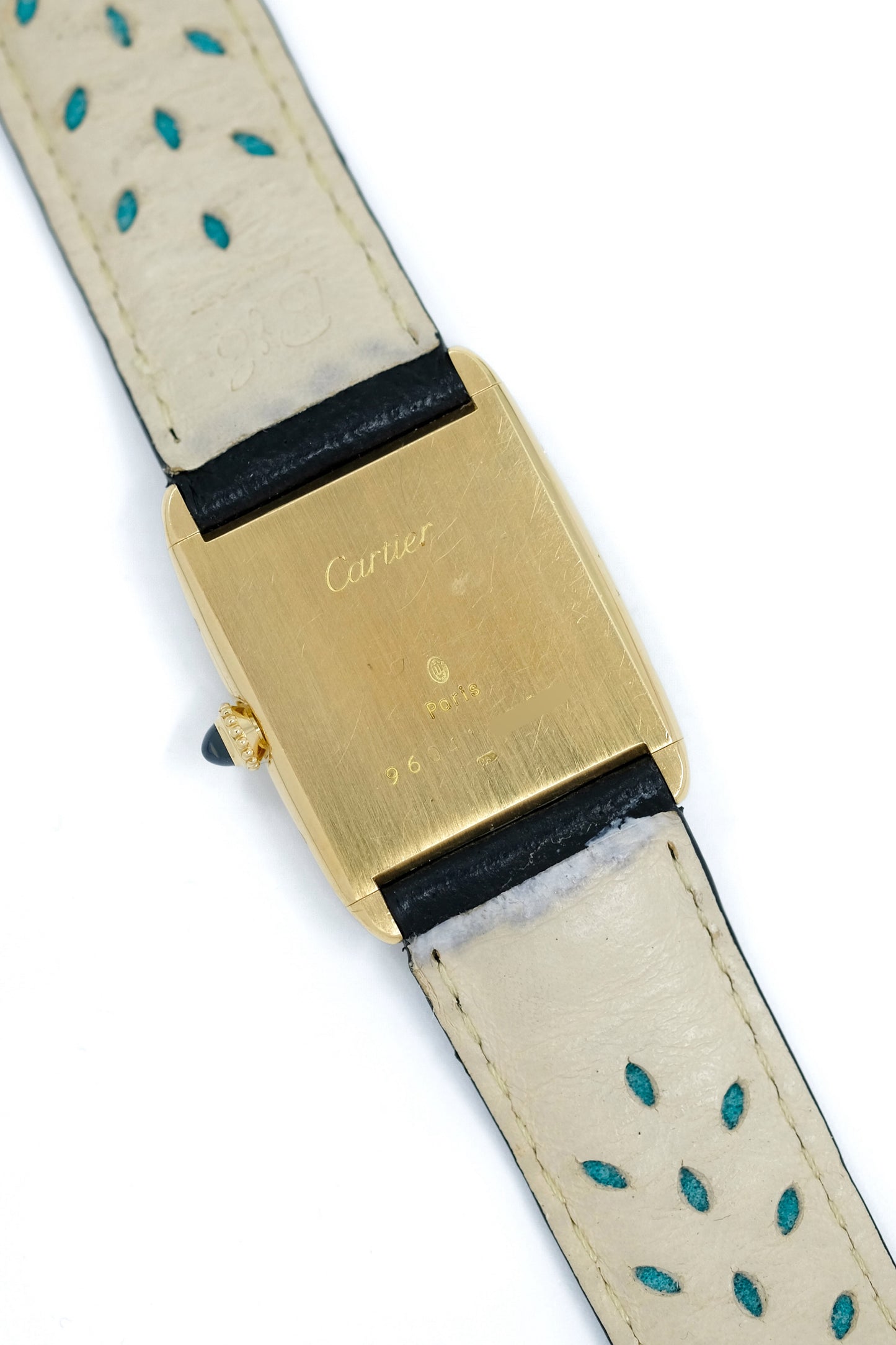 Cartier Tank Arrondie Extra-flat ref. 96041 - Mechanical - c. 1980 (box and service papers)