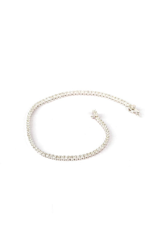 Bracelet "tennis" or blanc & diamants