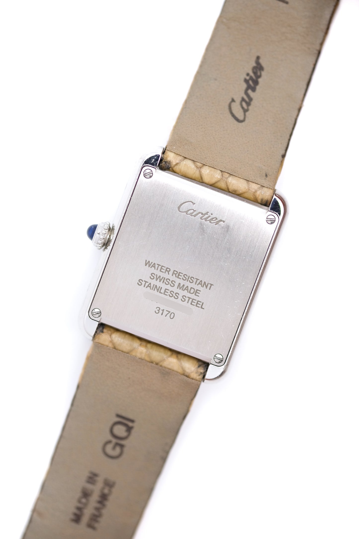 Cartier Tank Solo ref. 3170 "Python" - Steel - 2014 (full set)