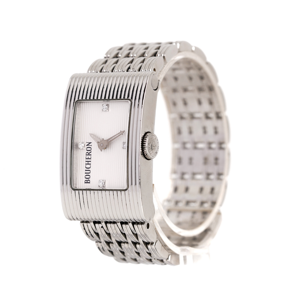 Boucheron Reflet Acier & Diamants Medium - v. 1990