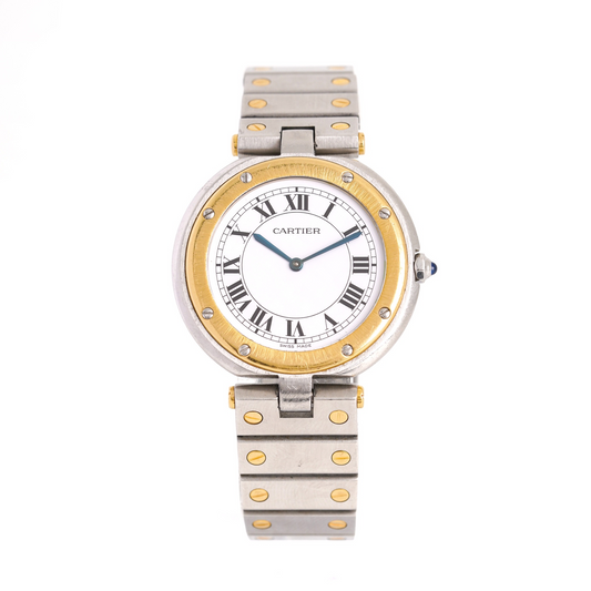 Cartier Santos "Vendôme" Or & Acier - Grand Modèle - réf. 81912 - v. 1980-90