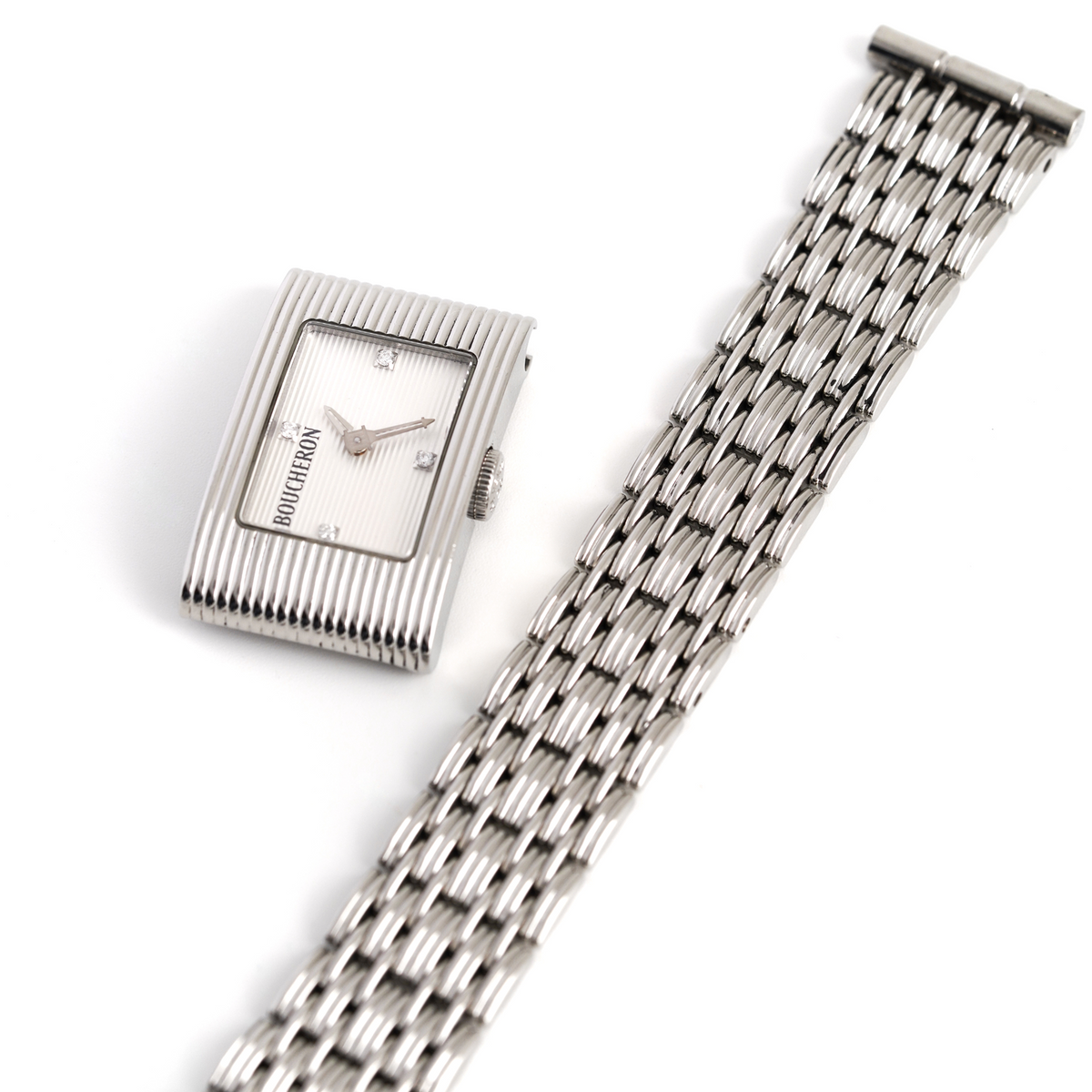 Boucheron Reflet Acier & Diamants Medium - v. 1990