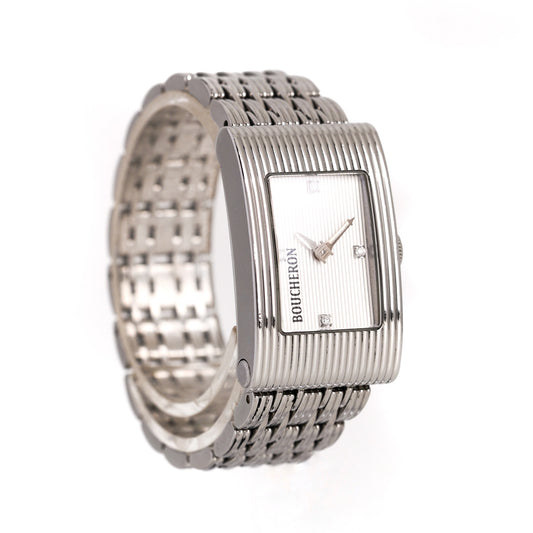 Boucheron Reflet Acier & Diamants Medium - v. 1990