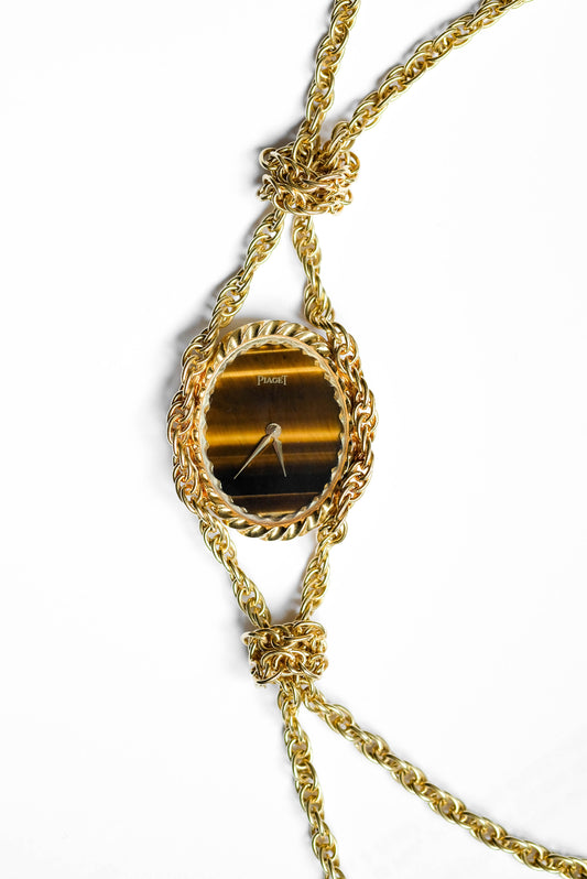 Piaget "Tiger Eye" montre-pendentif - 1970s