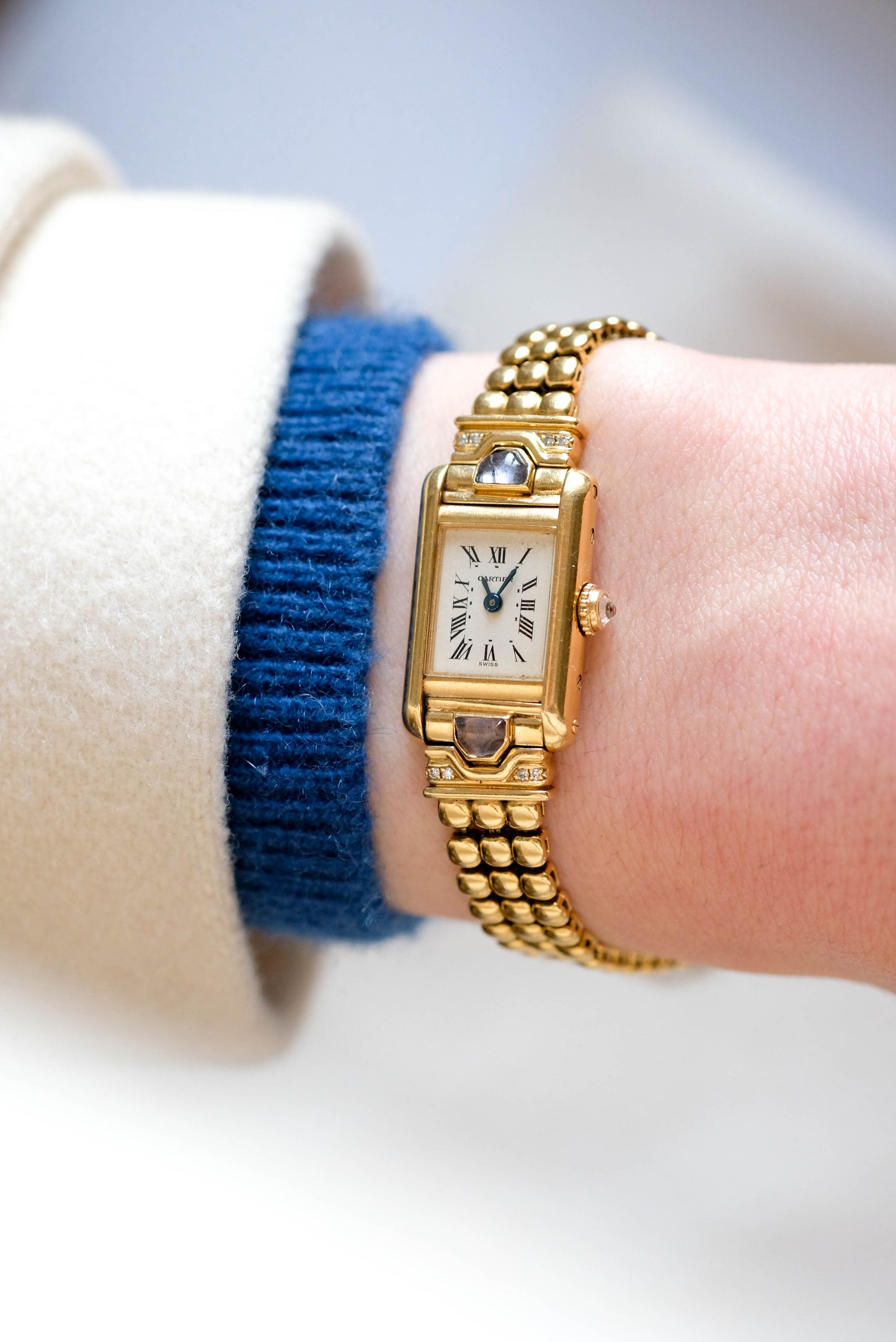 Cartier Tank Louis Cartier Mini on bracelet