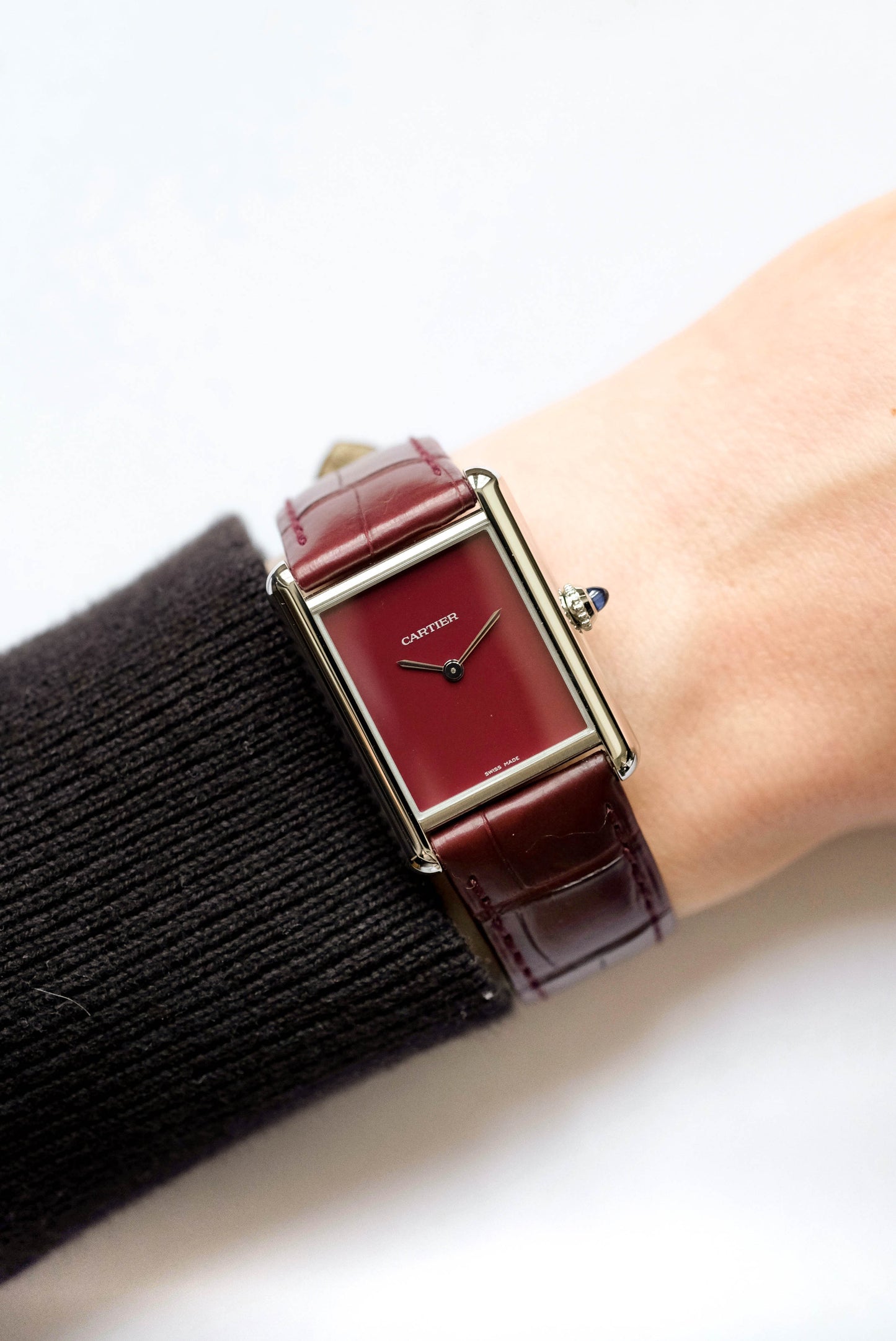 Cartier Tank Must Bordeaux - ref. 4323 - full set - 2021