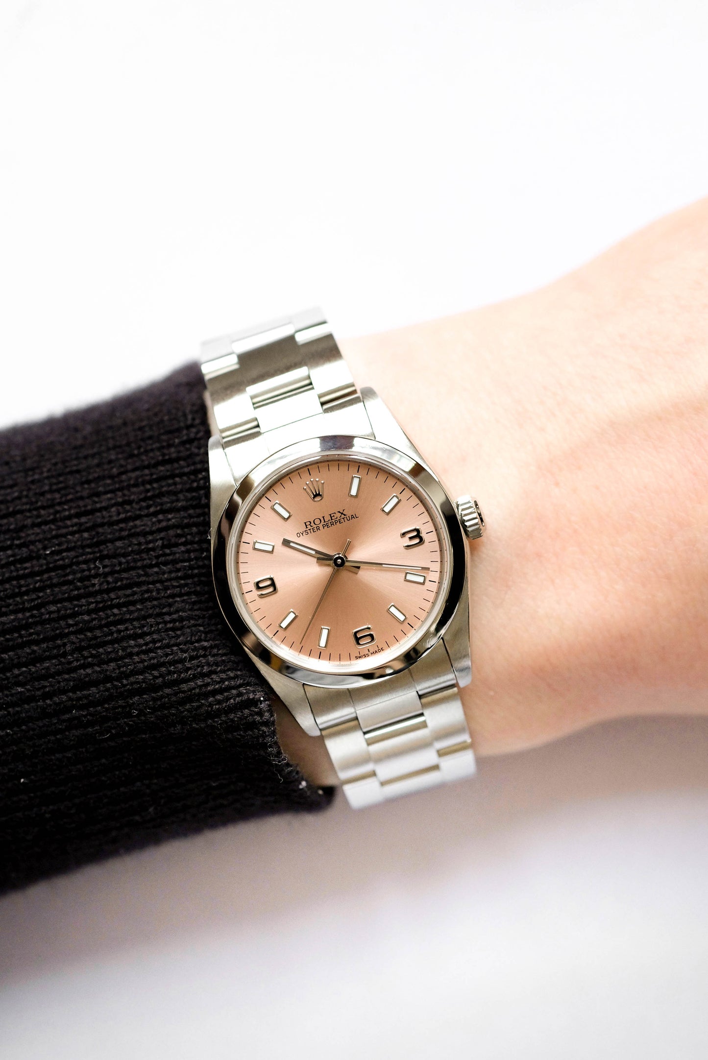 Rolex Oyster Perpetual Salmon pink Ref. 77080 - full set - 2005