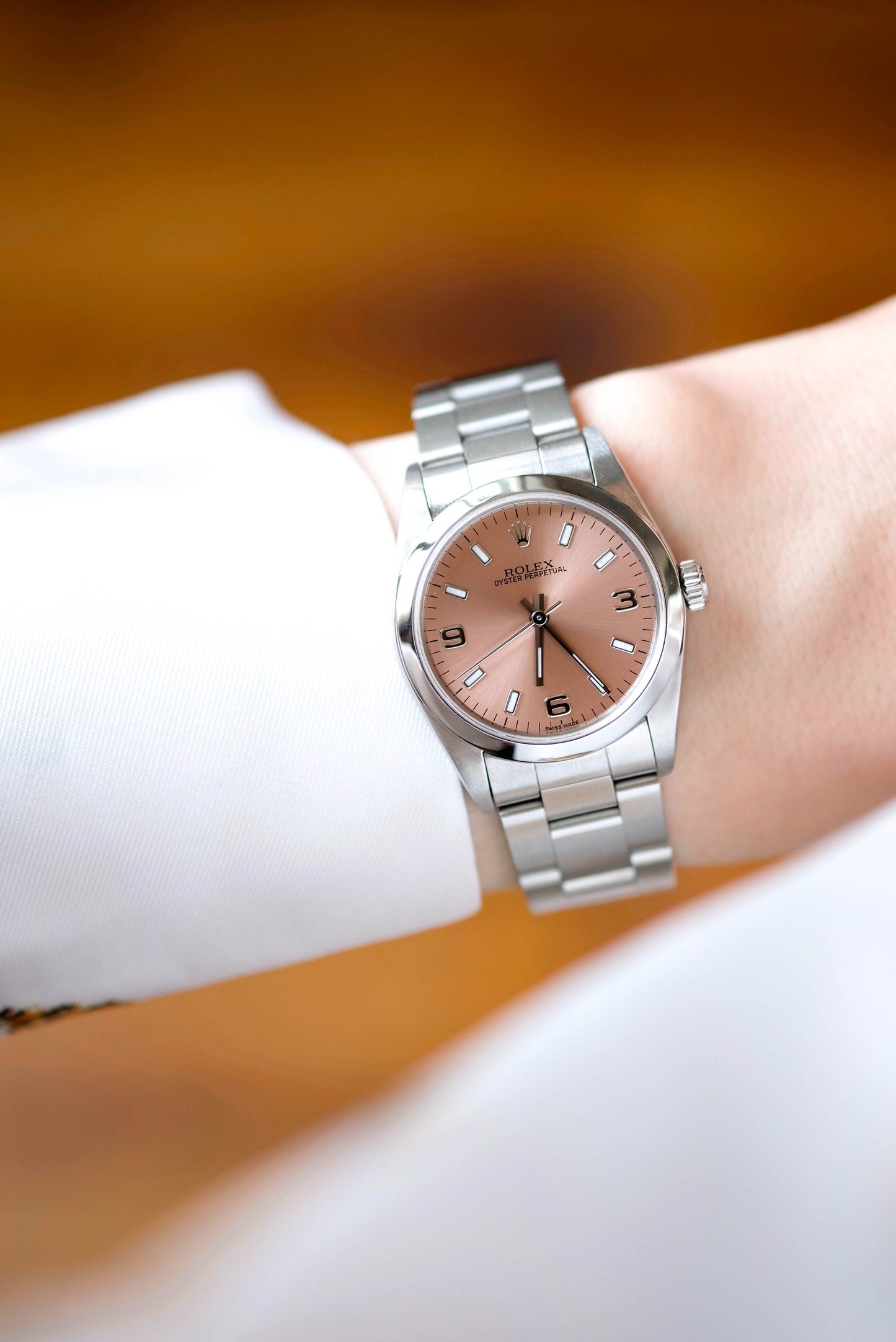 Rolex Oyster Perpetual Salmon pink Ref. 77080 - full set - 2005